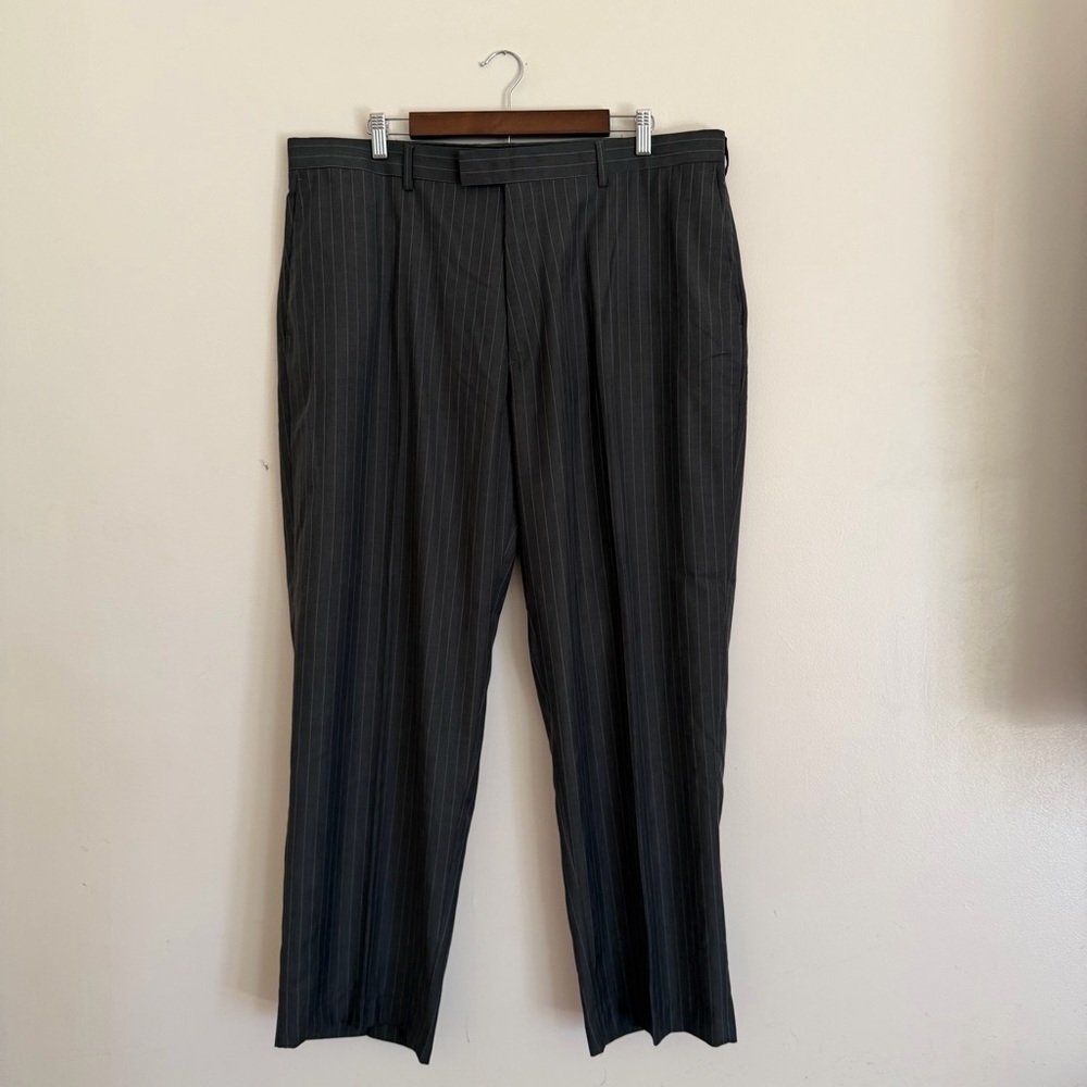 Perry Ellis Performance Gray Pinstripe Dress Pants Men’s 40x30 Business Casual